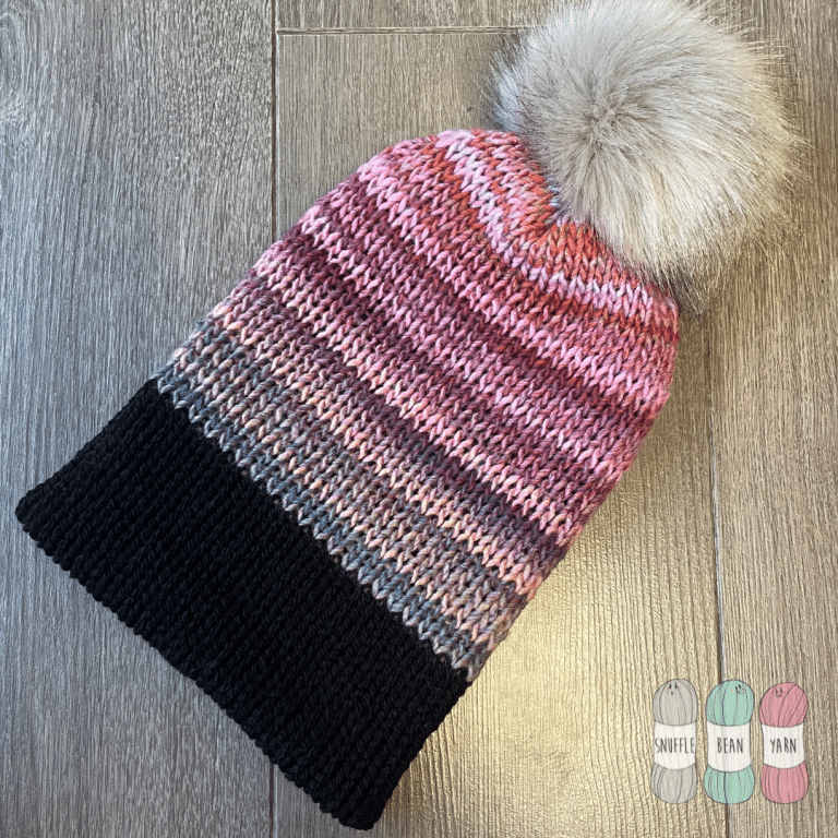 How to Make a Faux Brim Beanie | Circular Knitting Machine