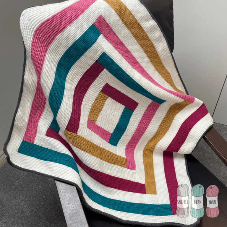 A Trendy MODERN Twist on a Classic Knitted Blanket! 🧶 [Free Written Pattern & Video Tutorial!]