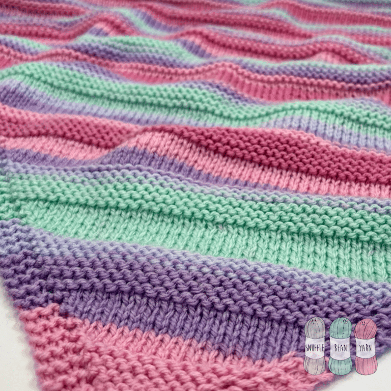 How to Knit a Striped Diagonal Baby Blanket [Free Video Tutorial & Written Pattern!]