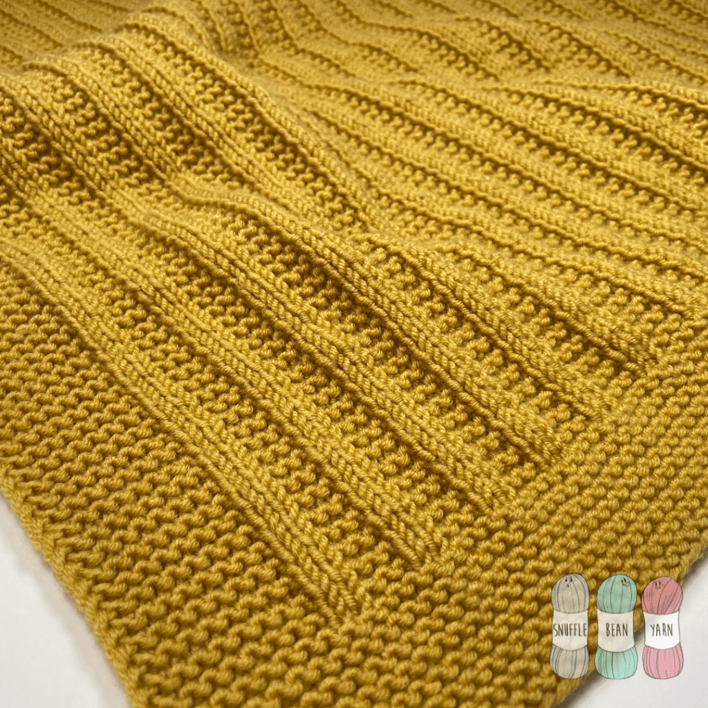 Garter rib baby online blanket